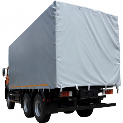 Полог ПВХ двухсторонний на КАМАЗ 65117-01 (8,5х3м) с люверсами по периметру