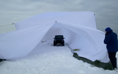 палатка бескаркасная надувная